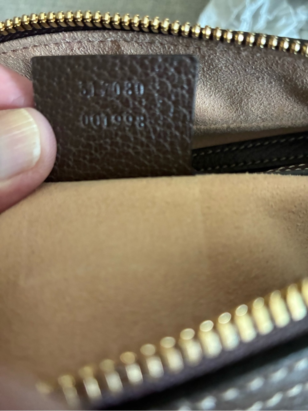 Gucci Brown GG Supreme Canvas Crossbody with Green-Red Web Stripe - Picture 9 of 16